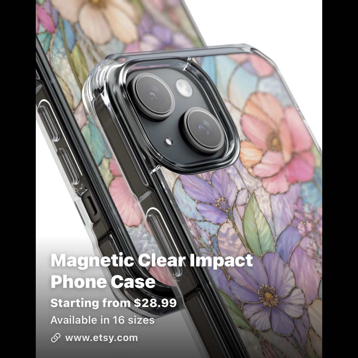 Stained Glass Floral Phone Case